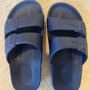 Navy Blue Slide Sandals